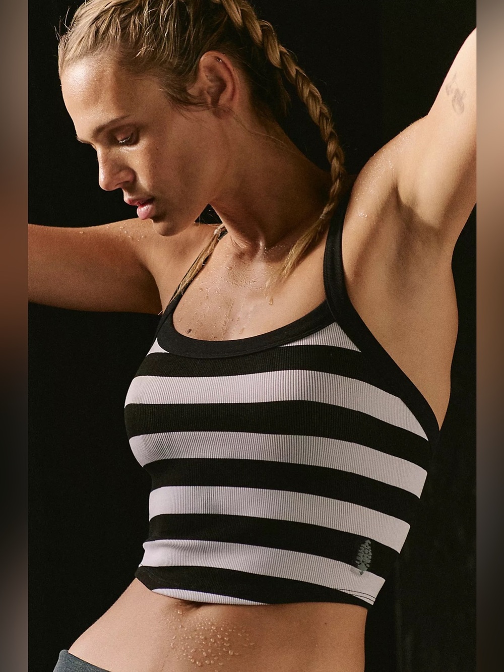 Free People All Clear Striped in Black and White